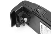Dymax Vortex cooling fan accessory with adjustable blades, compact design, and black plastic housing for electronic cooling.