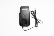Dymax Vortex cooling fan accessory with black blades and protective grill for enhanced airflow and cooling performance.