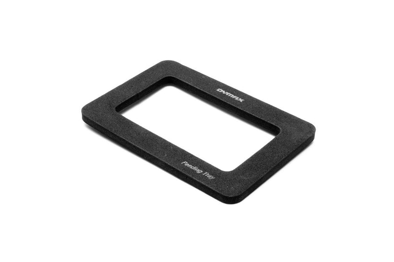 Dymax feeding tray accessory, plastic tray with multiple compartments, designed for easy feeding and serving.