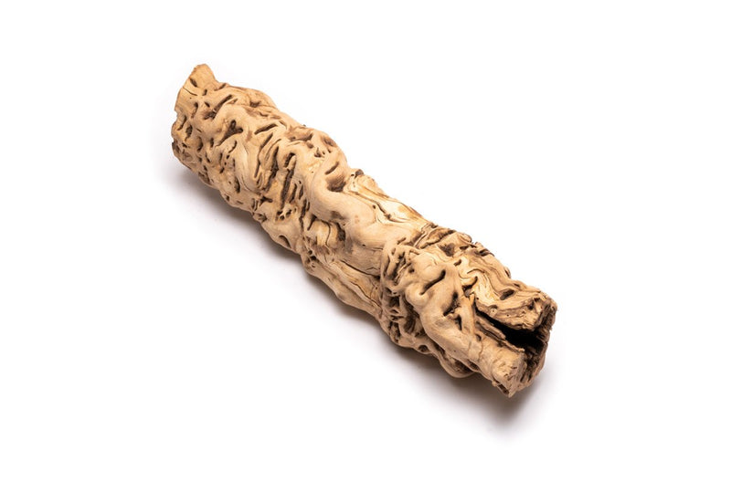 Large Grape Wood Hollow Log from DH, measuring 14-26 inches, showcasing natural grapewood with a hollowed interior for decorative use.