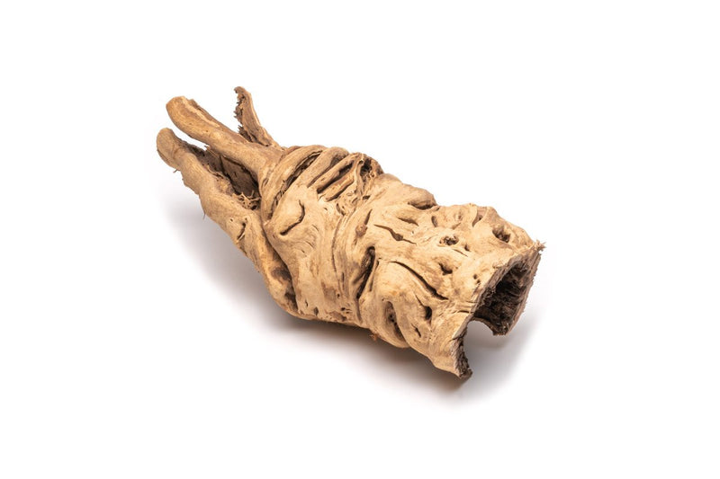 Medium Grape Wood Hollow Log from DH, 8-16 inches long, natural wood with a hollow interior, ideal for decorative or reptile habitats.