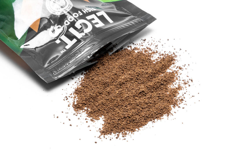 LFF LEGIT Fish Food Nano, high-quality fish food pellets for small aquatic fish, shown in a clear container.