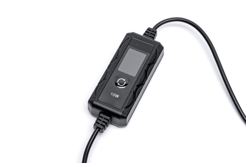 Clint Micro Aquarium Heater accessory with digital display and control dial for precise temperature regulation in small tanks.