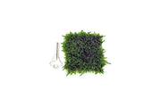 Mini Christmas moss on stainless steel base, showcasing lush green moss with a festive holiday appearance.