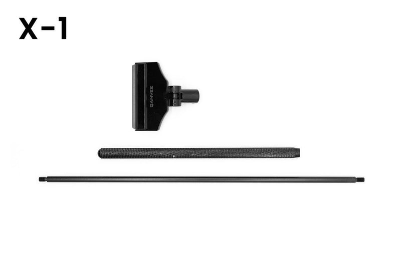 Qanvee fixed and adjustable algae scraper accessory with ergonomic handle for cleaning pond or aquarium surfaces.