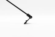 Qanvee fixed and adjustable algae scraper, navy blue plastic handle with metal blade for cleaning aquarium glass.