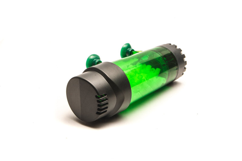 Qanvee Fluidized Media Filter used in water treatment, showing the filter media inside a transparent tank for efficient filtration.