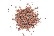 Red crushed lava gravel substrate by SB, showcasing vibrant, textured volcanic rock ideal for aquariums and landscaping.
