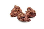 Red Lava Rock stone by SB, showing porous, vibrant red volcanic rock with textured surface for decorative use.