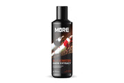 SL AQUA Black MORE Dark Extract water conditioner for shrimp, showing the dark liquid in the bottle with product label visible.