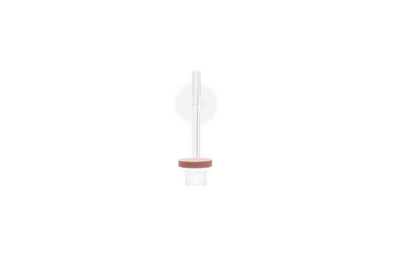 Acrylic Twinstar CO2 diffuser for aquarium, showcasing clear, cylindrical design with fine diffuser ceramic disc for efficient CO2 dispersion.
