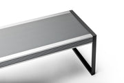 Twinstar LED S Series aquarium light fixture showing sleek black design and adjustable mounting arms for reef tank illumination.