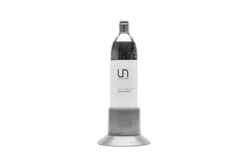 CLSMTC Ultum Nature Systems disposable CO2 cartridge for aquarium or beverage use, small cylindrical container with metal valve