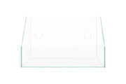 ULSUM Nature Systems 45E 3.8-gallon ultra-clear rimless paludarium tank showing transparent glass and natural habitat design.