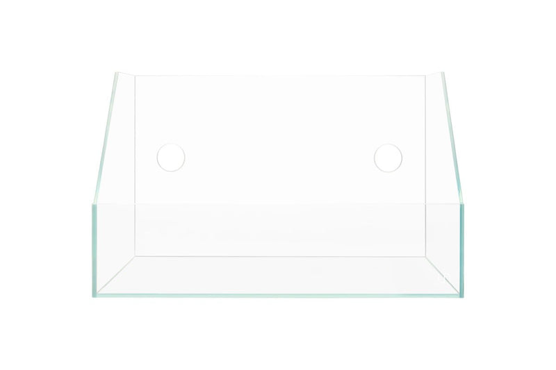 ULSUM Nature Systems 45E 3.8-gallon ultra-clear rimless paludarium tank showing transparent glass and natural habitat design.