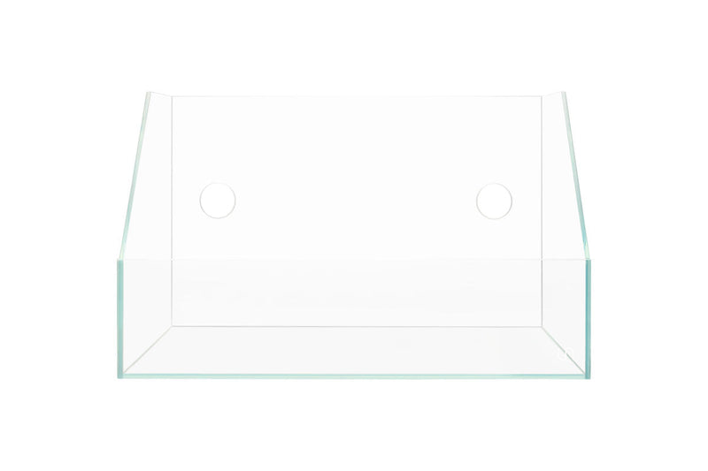 Ultra clear 2.1-gallon rimless paludarium by Ultum Nature Systems, showcasing transparent glass with open top design.