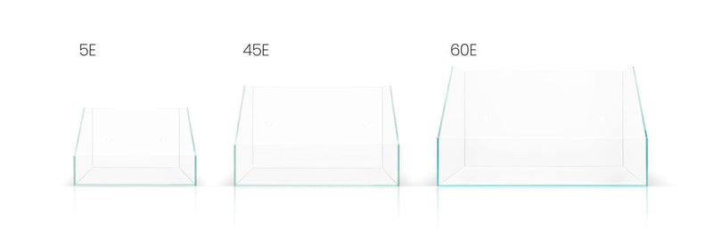 Ultra clear rimless paludarium tank by Ultum Nature Systems, 2.1 gallons, showcasing transparent glass and sleek design.