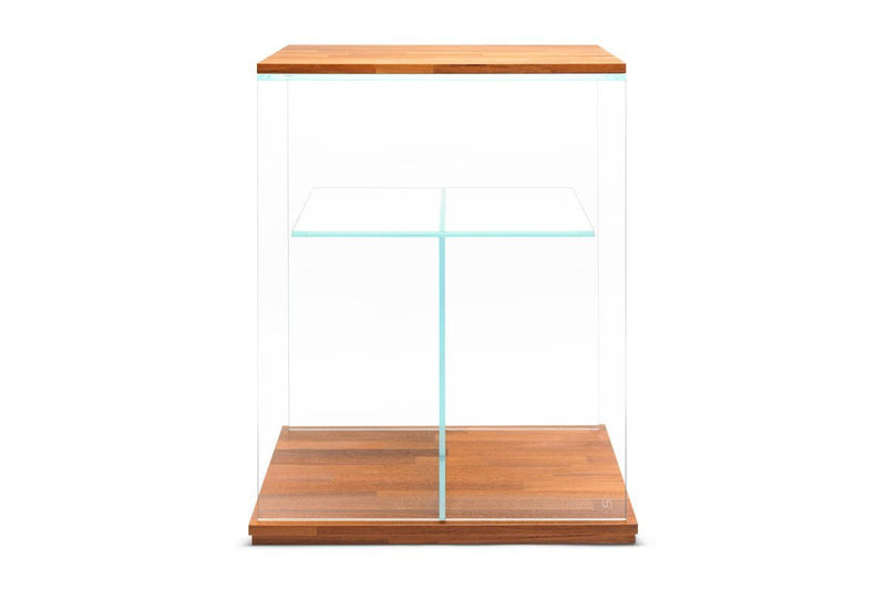 Ultum Nature Systems UNS Glass Aquarium Stand, sturdy black stand with glass shelves for secure fish tank support.