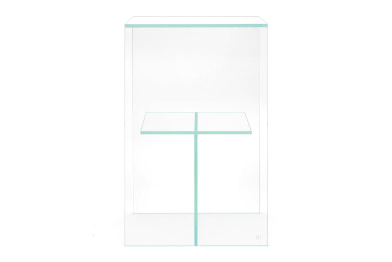 Clear glass aquarium stand by Ultum Nature Systems designed to support aquariums securely and stylishly.