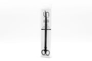 Black curved scissors from UNS Limited by UNSTOOLS, featuring ergonomic handles and precise cutting blades for accessories.
