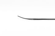 UNSTOOLS UNS Limited black curved scissors, accessories with ergonomic design, sharp blades for precise cutting, shown in close-up.