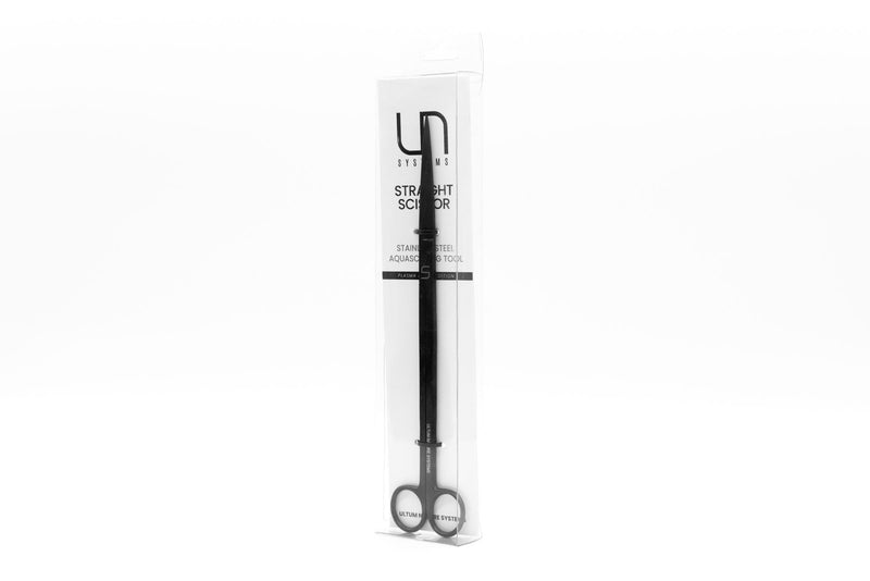 UNSTOOLS UNS Limited Black Straight Scissors, professional hairdressing accessories with sleek black finish, sharp cutting blades.