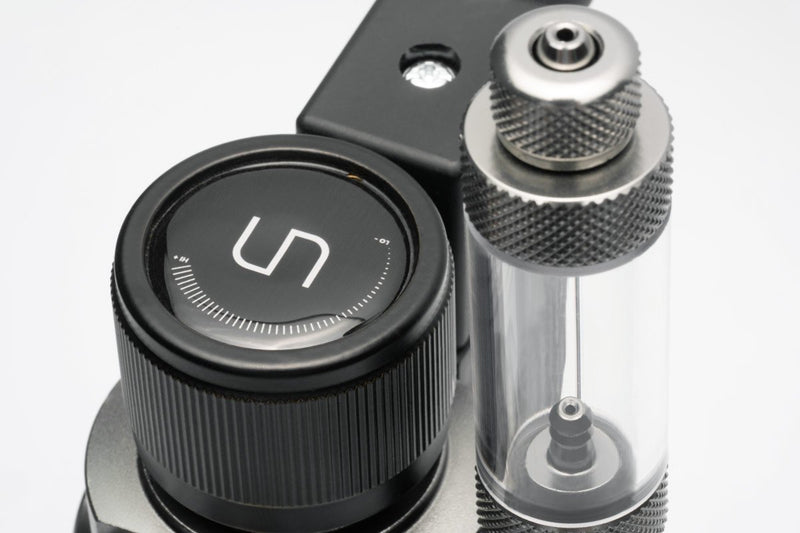UNS Mini Dual Stage CO2 Regulator for precise CO2 pressure control, featuring dual gauges and durable metal construction.