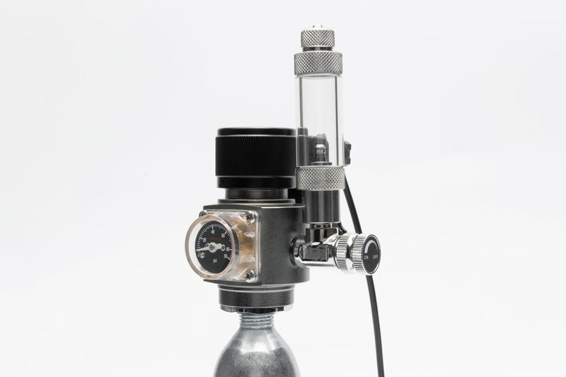 UNS Mini Dual Stage CO2 Regulator for precise gas control, featuring dual-stage design and durable construction.