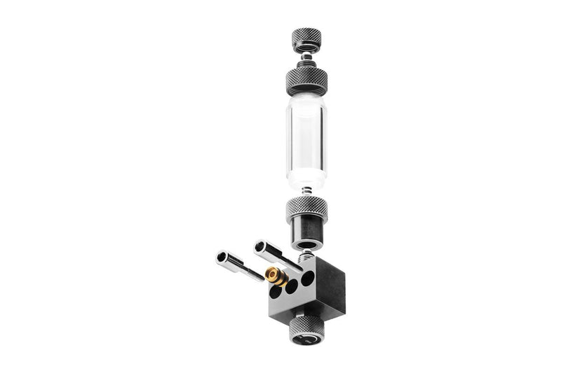 UNS Pro CO2 Manifold Block for CO2 systems, featuring multiple valves and fittings for precise gas control and distribution.