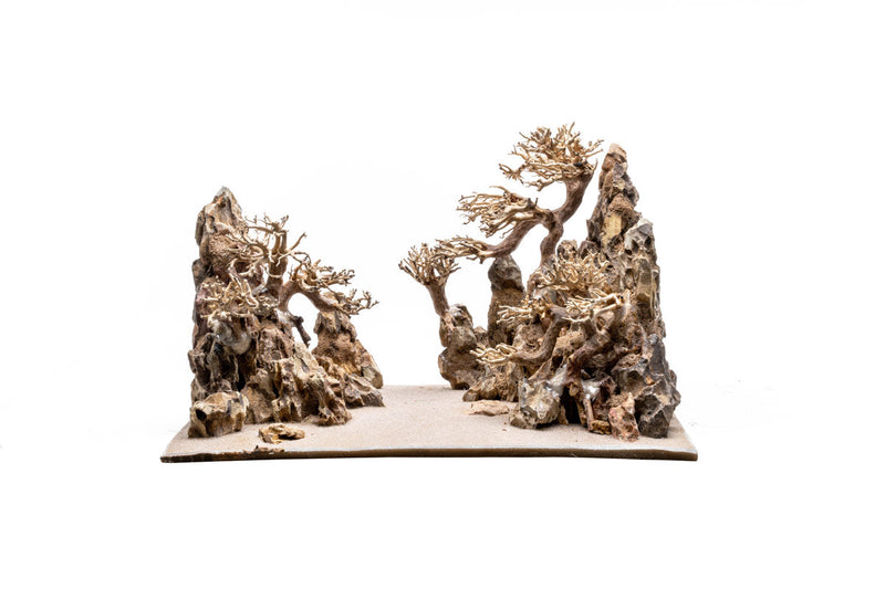 UNS Shardscape UNS Strata Pro Type 15 driftwood sculpture with textured, natural wood finish, displayed on a neutral background